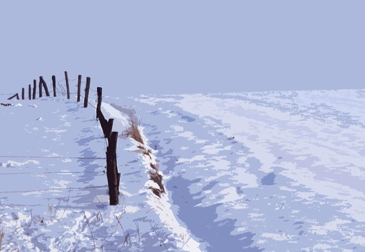 V. Leute, Baumberge, Winter, U V 22 Farbpapier-Collage 6 3 2 print